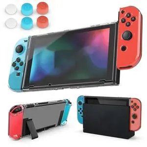 NEW Clear Hard Case Anti-Scratch Shell Cover w/Screen Protector Nintendo Switch