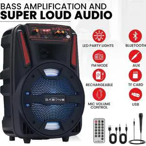 1000W Portable Wireless bluetooth Speaker Super Bass Stereo Radio FM TF AUX USB