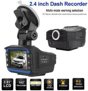 2IN1 Anti Radar Laser Police Detector Speed Car Recorder Dash Camera Night 2025