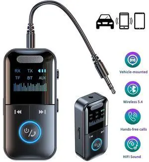 4In1 Bluetooth Audio Adapter Wireless Receiver Transmitter MP3 Player 3.5mm Aux