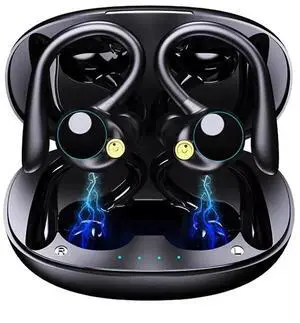 Ear Hook Headphones True Wireless Earbuds Bluetooth 5.3 Waterproof Earphones US