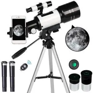 Telescope 300MM Astronomical 150X With Phone Adapter Barlow Lens For Kids Gift