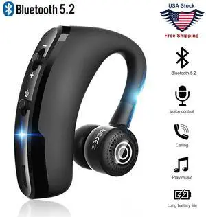 Bluetooth 5.2 Headset Wireless Earbuds Earphones Stereo Headphones Ear Hook Mic