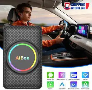 Wireless CarPlay AI box Android 13 Auto Adapter Converter w/Netflix  WIFI