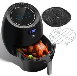Air Fryer 6.9QT, Oil Free Healthy Cooker, w/ Adjustable Temperature & Timer