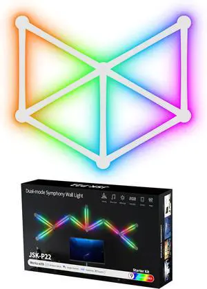 RGB Wall Light LED Splicing Gaming Lights Backlit Modular Wi-Fi Lights Work New