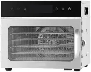 6 Trays Food Dehydrator Machine Stainless Steel 400W Jerky Fruit Drying