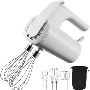 Digital Electric Hand Blender Mixer 5-Speed 200W Handheld Mixer Beaters
