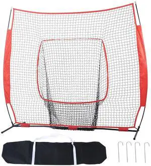 7x7 ft Baseball Softball Practice Net Hitting Batting Training Carry Bag
