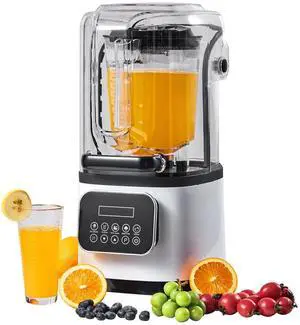 2L Smoothie Blender Commercial Fruit Juicer Mixer w/ Soundproof Cover