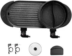 Hot Pot with Grill 2200W 2-in-1 Electric Smokeless Grill Hot Pot for 1-6 People