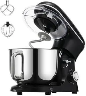 Electric Countertop Food Stand Mixer 6QT Dough Mixer 660W Kitchen Beater Black
