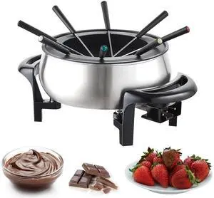 Chocolate Melting Pot 3Qt Electric Fondue Pot Set Cheese Melting Warmer