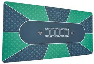 Poker Table Top 70 x 35 Inch Poker Mat 6-8 Players Foldable with Bag Green