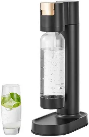 Sparkling Water Maker Soda Maker Carbonator Machine 1 PET Bottle Black
