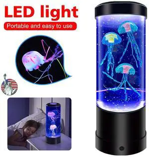 JellyFish Aquarium LED Lamp Tower Color Change USB Nigh Light Décor Gift