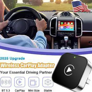 2-in-1 Wired to Wireless CarPlay Adapter /Android Auto Adapter Plug & Play -USA