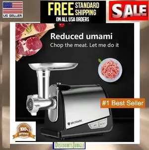 Meat Grinder Electric Heavy Duty Stainless Steel Meat Mincer &3 Grinding Plates