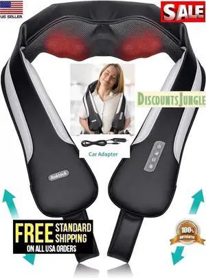 Nekteck Shiatsu Back Shoulder and Neck Massager with Heat Full Body Massag