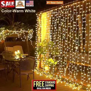 Christmas Lights 29.5ft 360 LED Connectable String Lights with 60 Drops