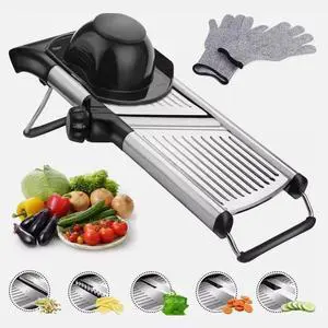 Adjustable Stainless Steel Mandoline Food Slicer Fruit Vegetable Chopper Cutter