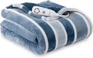 Berkshire Blanket Electric Heated Throw Cozy Warm Electric Blanket Auto Shut Off