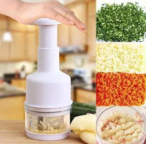 Pressing Vegetable Garlic Onion Food Chopper Cutter Slicer Peeler Dicer White