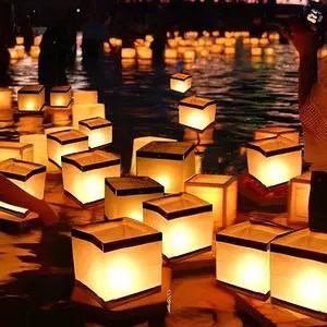 Water Floating Candle Lanterns Outdoor Water Lantern for Praying 4.3 Inch