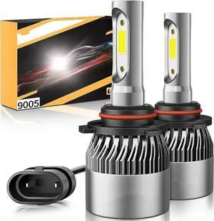 9007 LED Headlight Bulbs Conversion Kit White High Beam Replace Halogen 15000LM