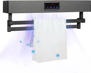 Heated Towel Warmer Rack with Touch Screen, Electric Wall Mounted Energy-Saving