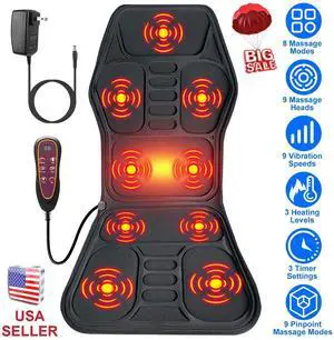 Car Heated Full Body Massage Car Mat Back Support Massager Pinpoint Massage Safe