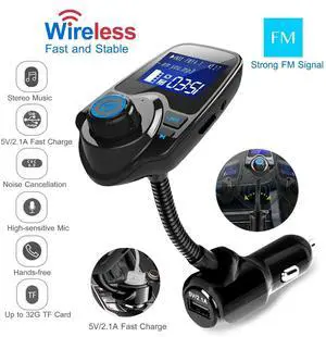 Car Kit FM Transmitter Wireless Radio Adapter USB Charger for Cell Phone