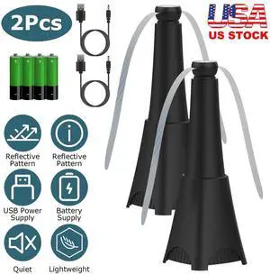 2 Pack Repellent Fans for Meal Table Food Fly Fans Battery Powered