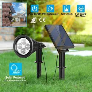 2in1 Solar Power Spot Light LED Garden Lamp Outdoor Walkway Lawn Landscape Path