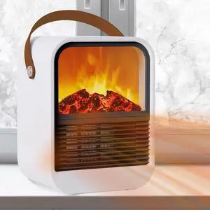 1500W Electric Fireplace Space Heater Realistic Burning Flame 3S Fast Heating