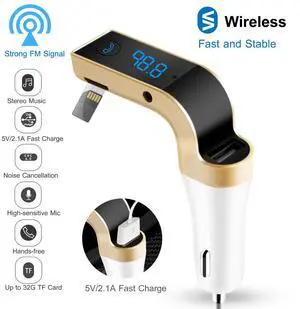 Wireless Car AUX Stereo Audio Receiver FM Adapter USB Charger A2DP USA