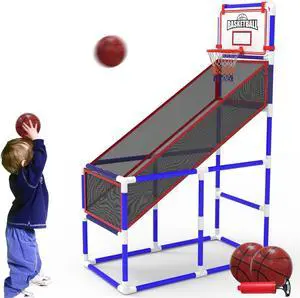 Kids' Basketball Game Set & 2 Balls Basketball Hoop Arcade Kids Indoor Play Toys