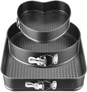 3PCS Non-stick Springform Cake Pan Leakproof 9"10"11" Bakeware Removable Bottom