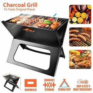 Barbecue BBQ Grill Foldable Compact Charcoal Stove Shish Kabob Camping Cooker Barbecue BBQ Grill Foldable Compact Charcoal Stove Shish Kabob Camping Cooker