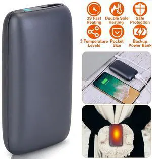 10W Electric Rechargeable Hand Warmers 10000mAh Battery Backup Power Bank 5V/3A
