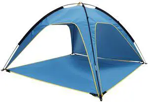 Camping Tent Beach Tent Canopy Summer Picnic Tent Hiking/Outdoor Blue Tent w/Bag