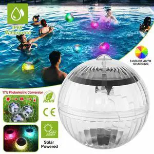 Outdoor Solar LED Floating Lights Garden Pond Pool Ball Lamp Color Changed IP65