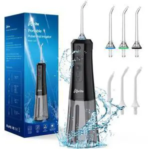 Cordless Water Flosser 300ml Water Pick Oral Irrigator Dental Cleaner Black