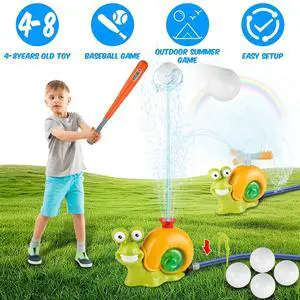 Snail Water Sprinkler Baseball Toy 360° Rotating Water Play Spray Sprinkler Toys