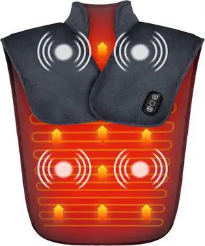 Snailax large Heating Pad for Neck, Back, Shoulders 21"x26" Vibration Massager