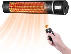 Wall Mounted Patio Heater Outdoor Electric Infrared 1500w Waterproof w/ Remote