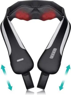 Nekteck Shiatsu Back Shoulder and Neck Massager with Heat Full Body Massag