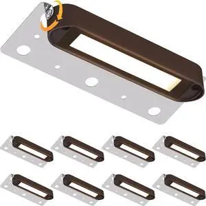 8 Pack 7 Inch Retaining Wall Lights, 4.5W Hardscape Lighting, 2700K Soft White