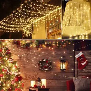 300 LED Curtain Fairy Lights String Light Wedding Party Christmas Decoration
