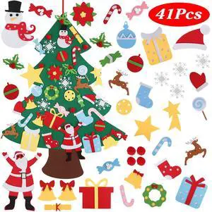 3.3 FT Felt Christmas Tree DIY for Toddler with 41pcs Ornaments Decorations